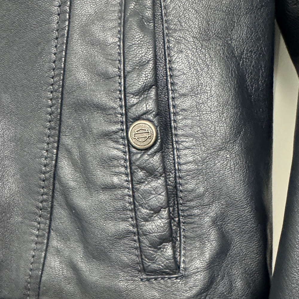 Harley-Davidson Midnight Black Leather Jacket - Picture 6 of 7